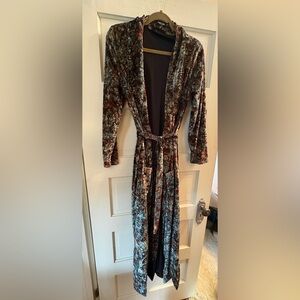 Nasty Gal Multicolor Velvet Robe
